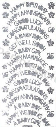 Happy Birthday - Good Luck   389 Peel Off Stickers Le Suh
